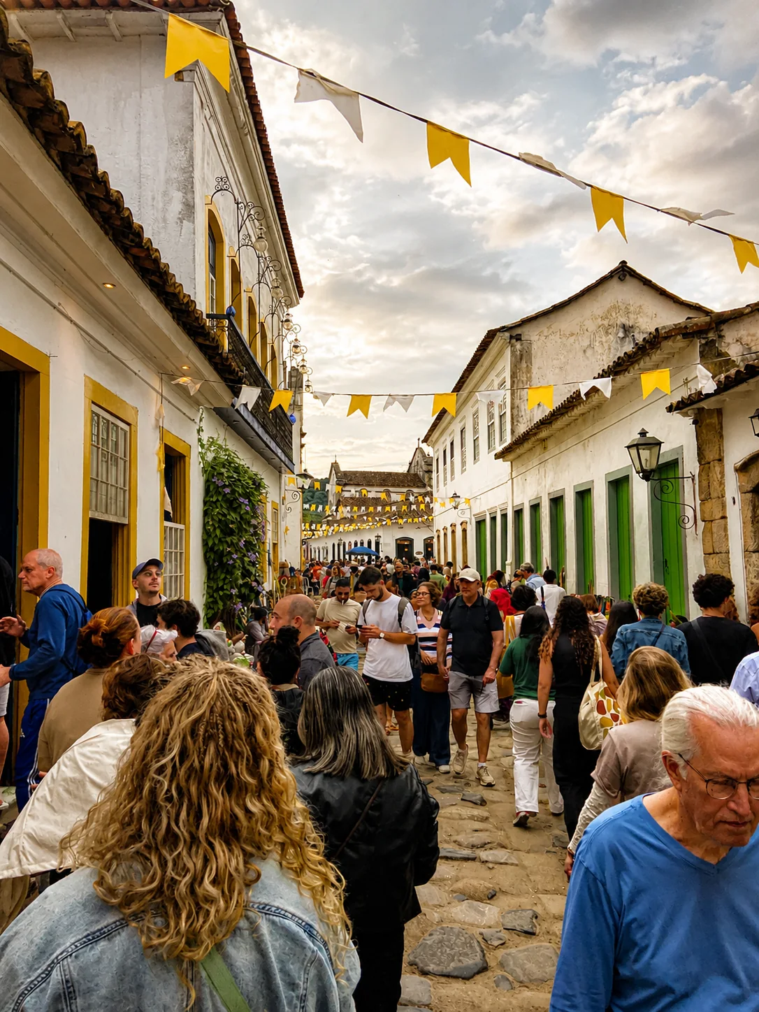 Rua de Paraty durante a FLIP