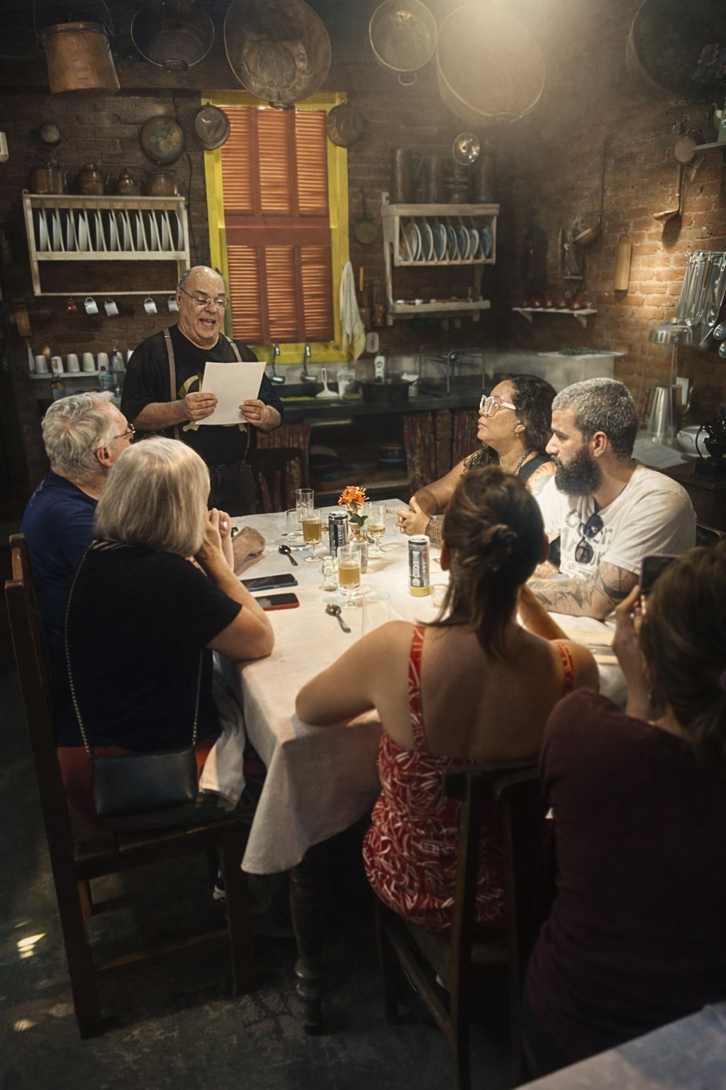 Sarau literário durante o Trilhos & Temperos