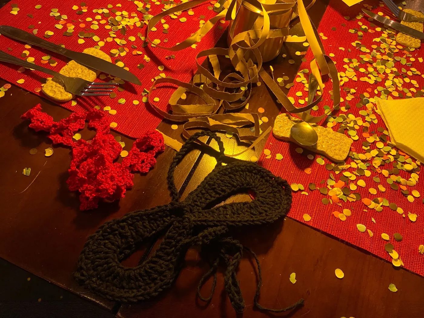 Mesa do menu Baile de Máscaras