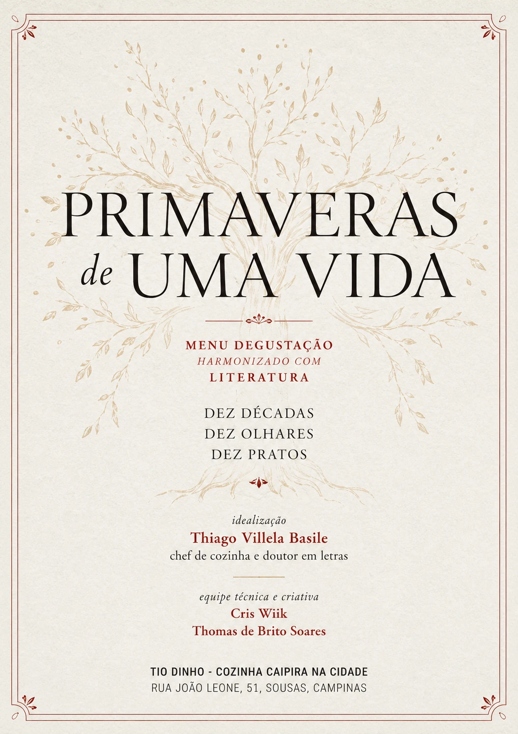 Capa do livreto Primaveras de uma Vida